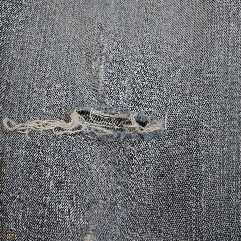 Thrashed Distressed DKNY Boot Cut Cotton Spandex Fits 30x30 size 10 - Picture 12 of 15